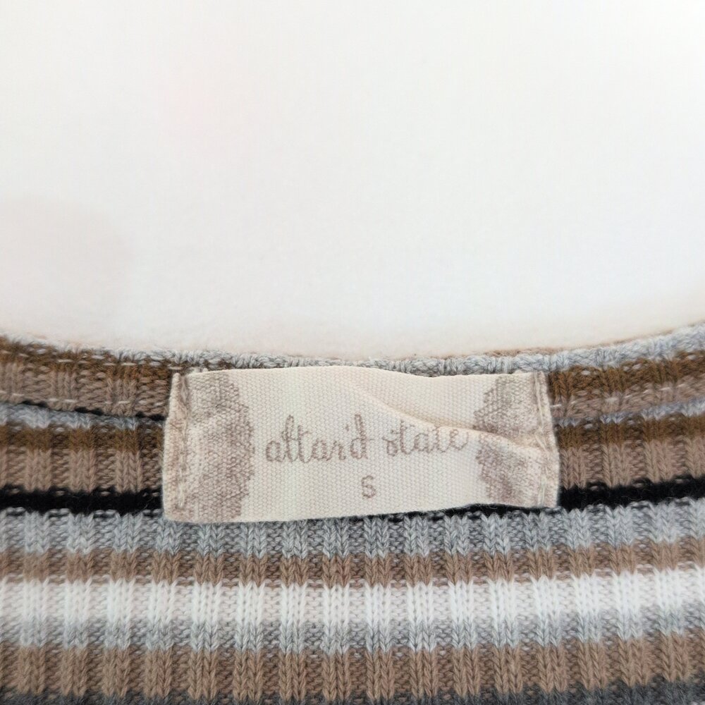 Altar'd State Striped Ribbed Button-Front Midi Dress S - Picture 4 of 7